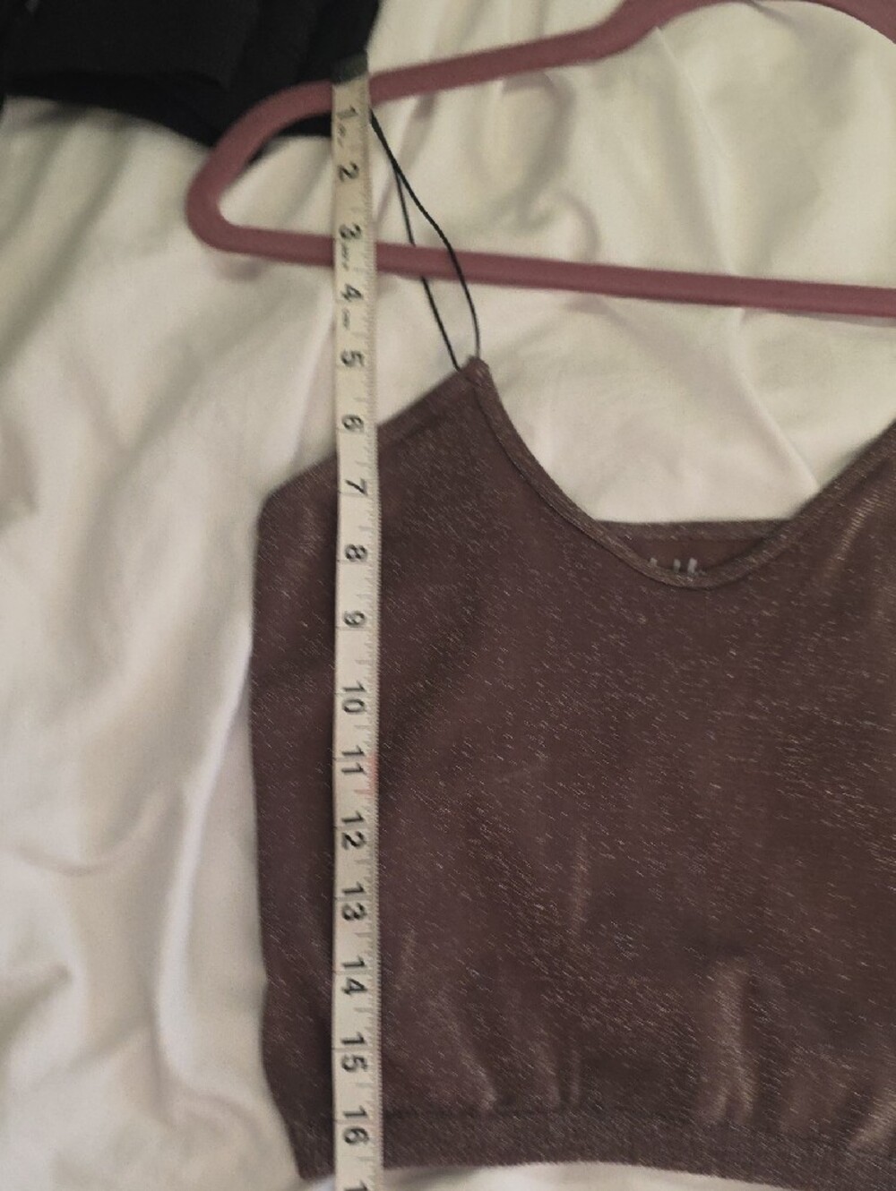 Intimately Free People Metallic Knit Crop Cami Brown M/L - Picture 9 of 9